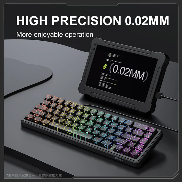 teclado gamer G67 RGB con iluminación ARGB y switches magnéticos