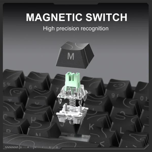 teclado gamer G67 RGB con iluminación ARGB y switches magnéticos
