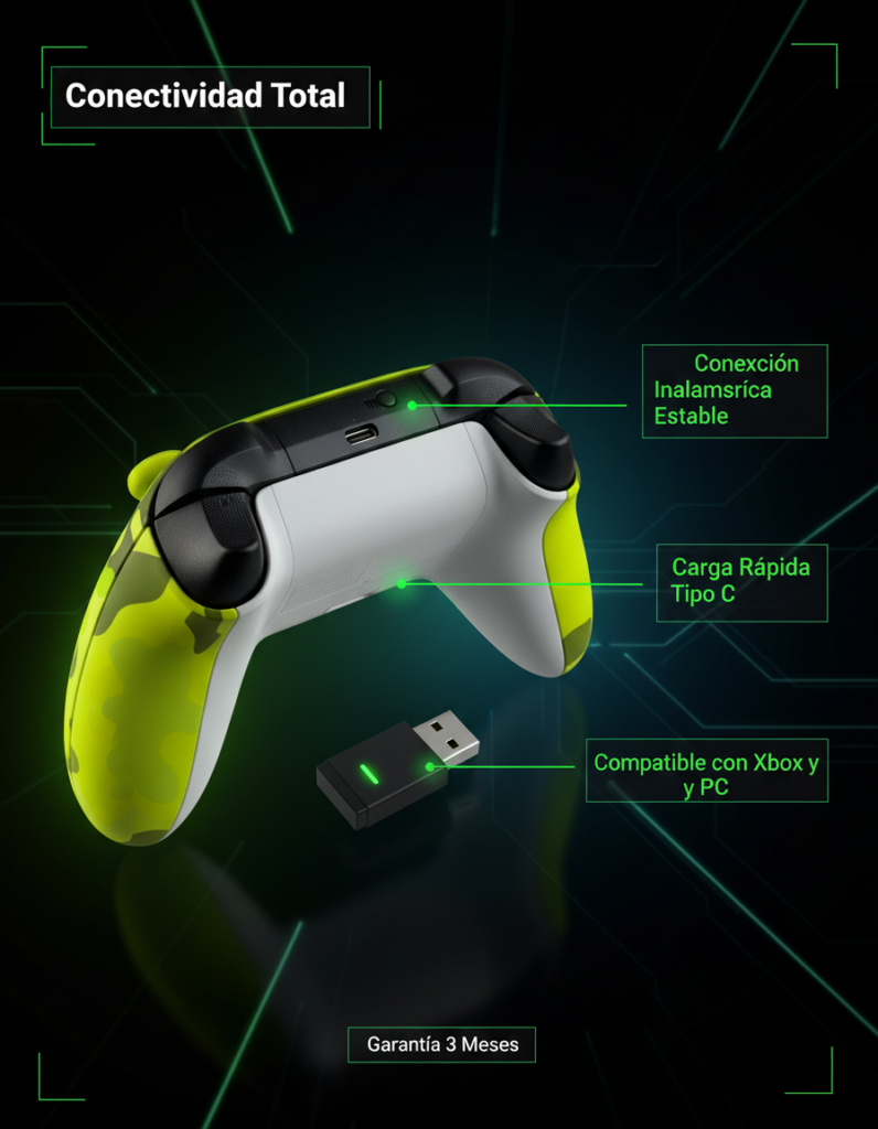 control inalámbrico compatible Xbox Series X