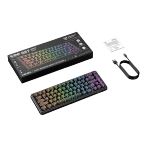teclado gamer G67 RGB con iluminación ARGB y switches magnéticos