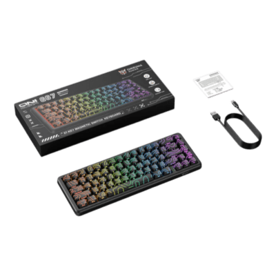 teclado gamer G67 RGB con iluminación ARGB y switches magnéticos