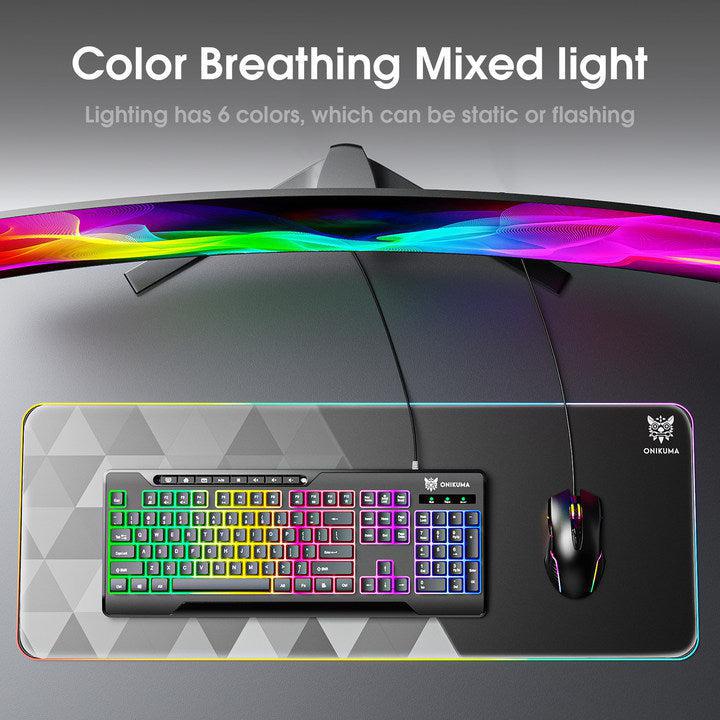 Teclado gamer ONIKUMA G32 RGB iluminado para gaming y PC