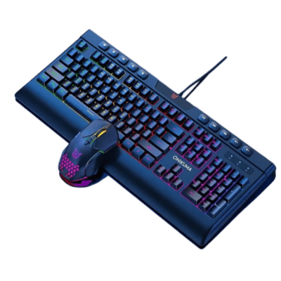 Combo teclado gamer Onikuma G21 RGB con mouse gaming CW902 RGB