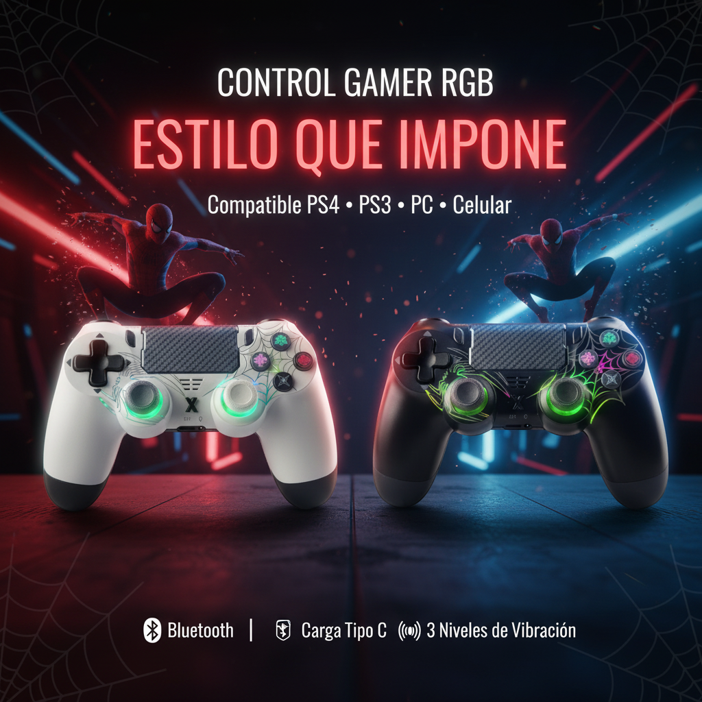 control gamer Bluetooth RGB