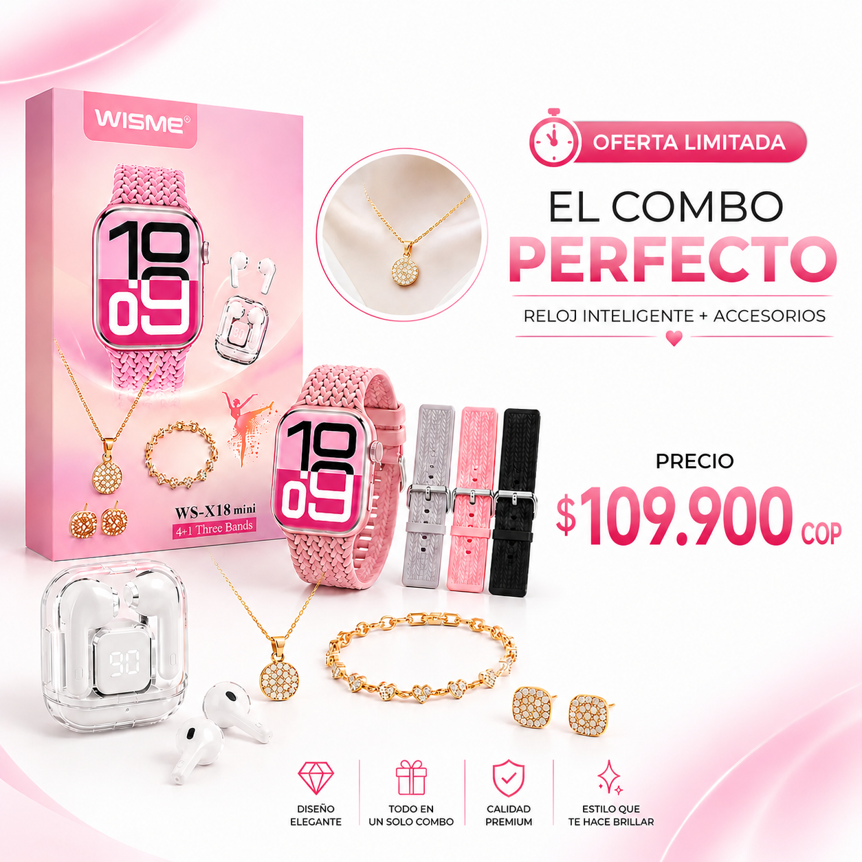combo reloj inteligente