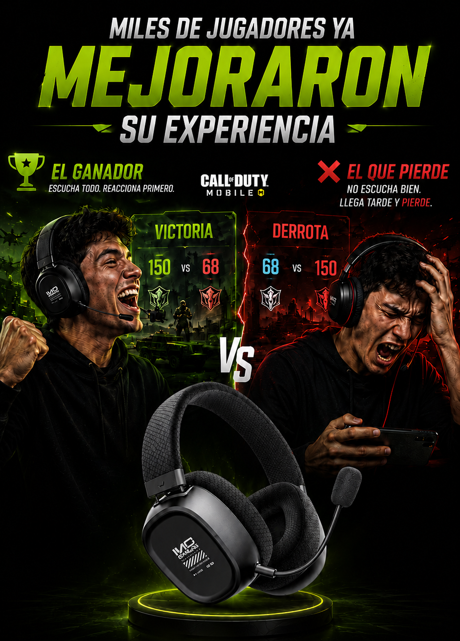 Diademas gamer para móvil con micrófono y sonido envolvente