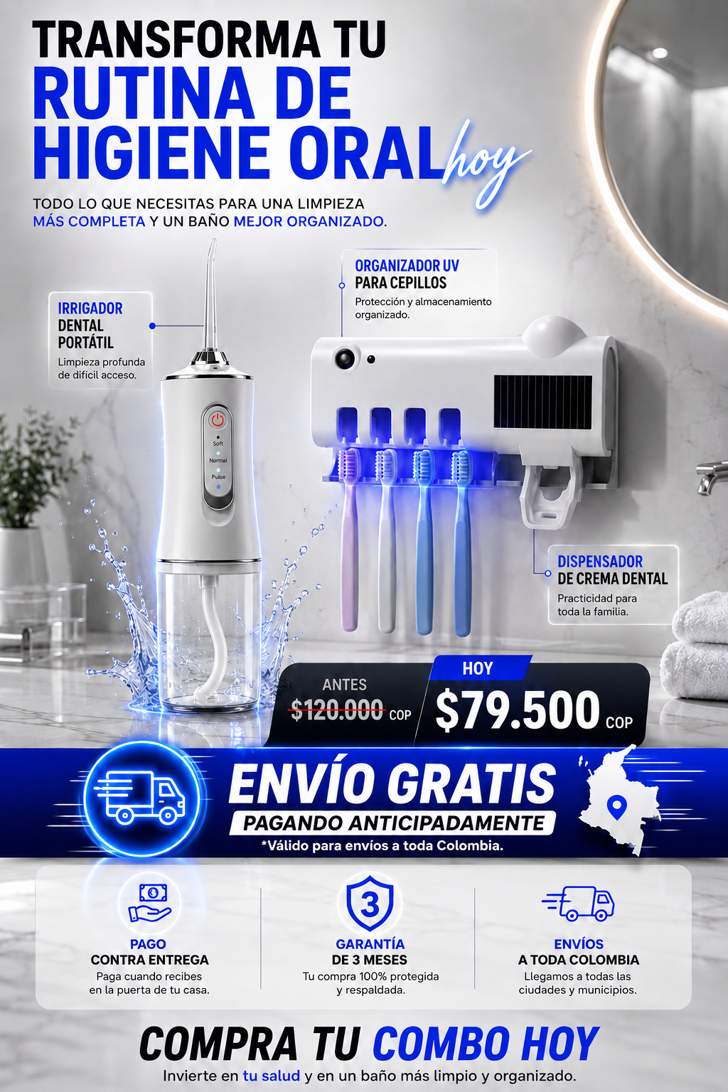 Oferta especial del combo de limpieza oral profunda para una higiene bucal más completa y organizada