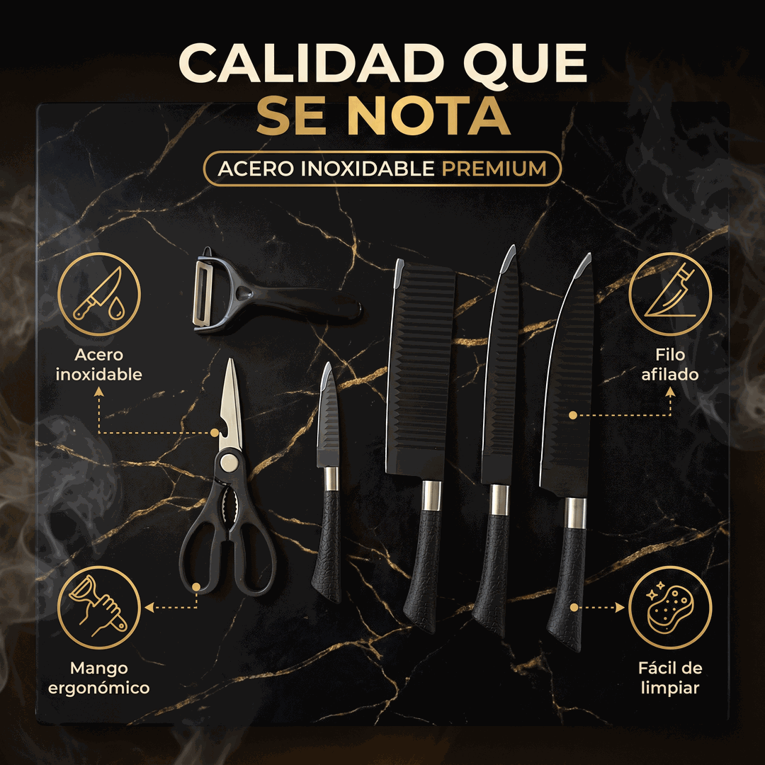 2-set-de-cuchillos-caracteristicas-acero-inoxidable Características del set de cuchillos: acero inoxidable, filo afilado y antiadherente